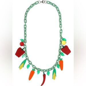 Collectif Vegetable Parade Necklace 1950s replica